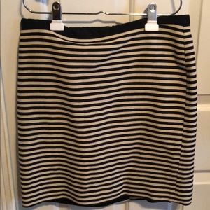 Navy Striped Skirt